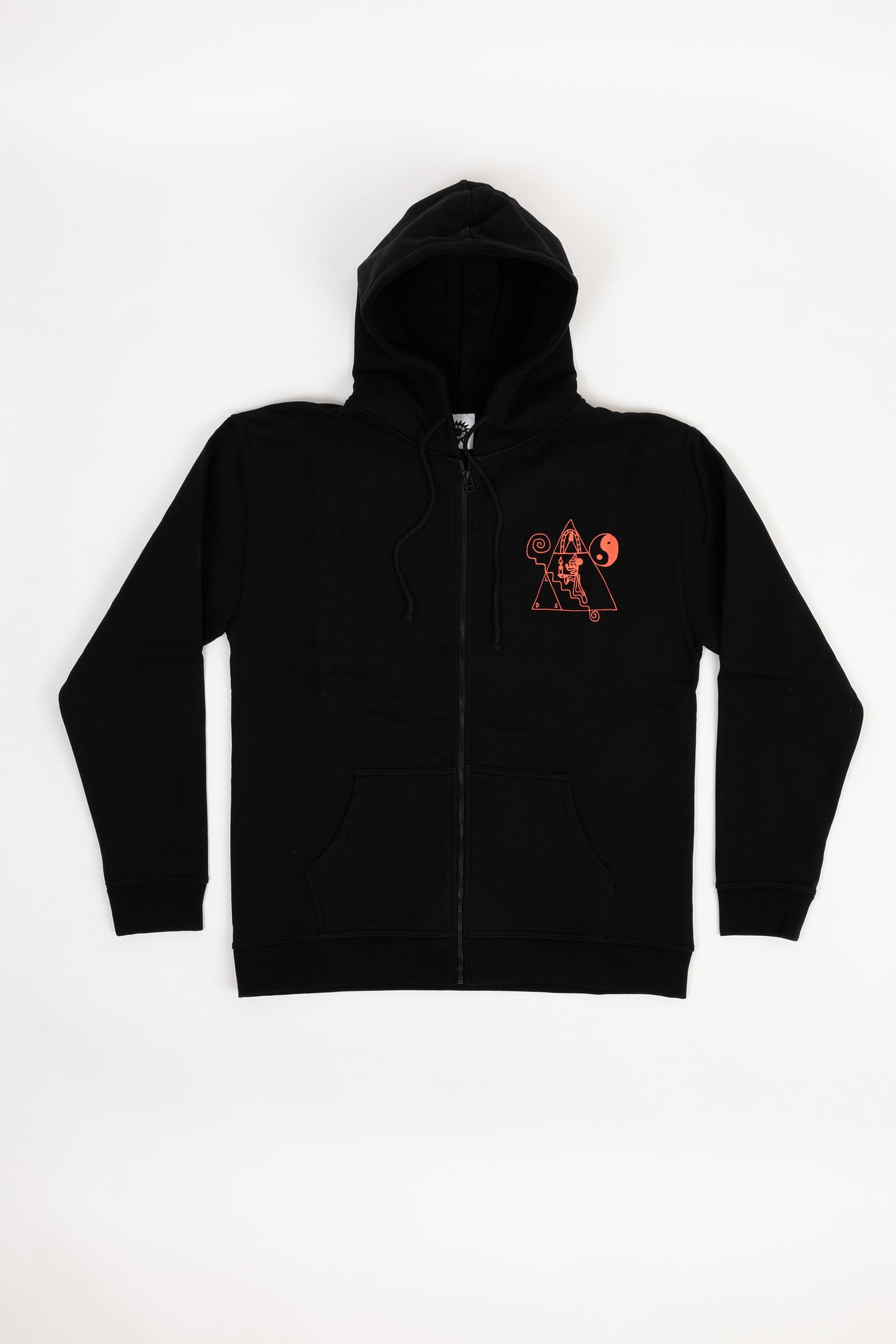 Joe Roberts Zip Thru Fleece Hood – Black