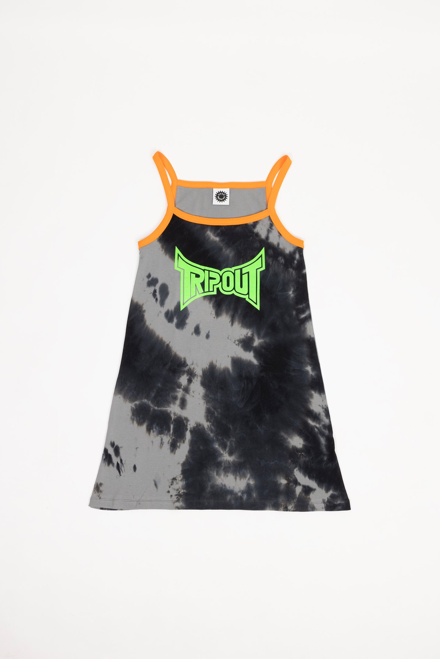 Trip Out Stretch Cotton Dress – Smoke Tie Dye