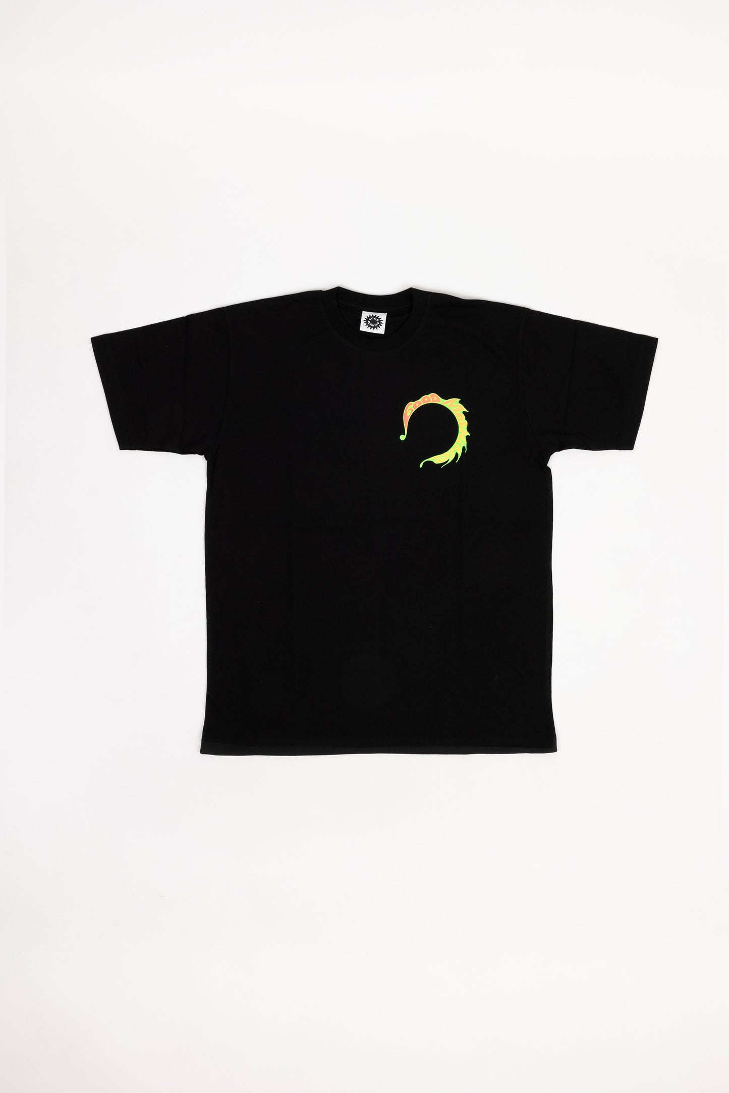 E Ruscha V Swirl SS Tee – Acid Black