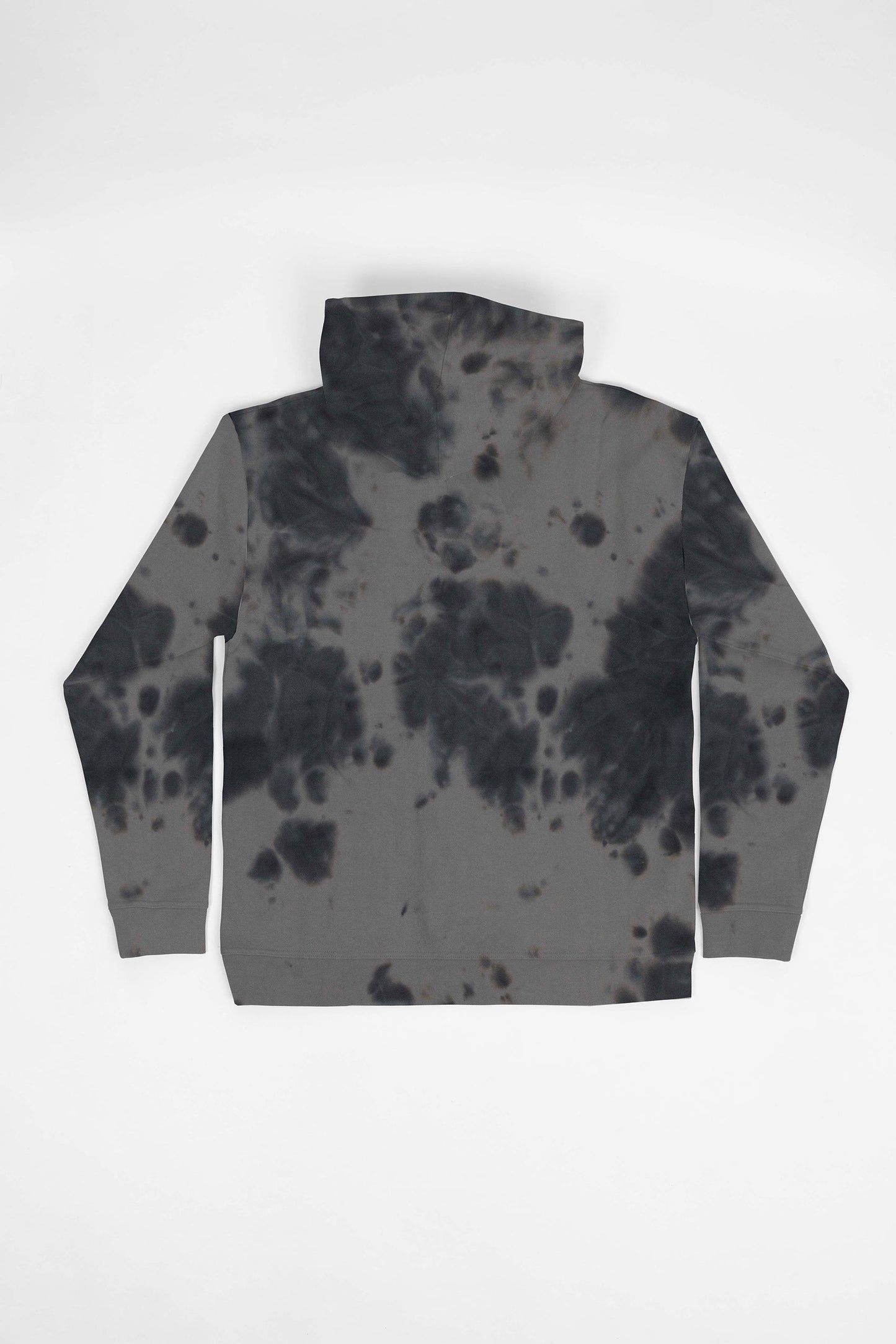 E Ruscha V Swirl Fleece Pullover Hood – Smoke Tie Dye