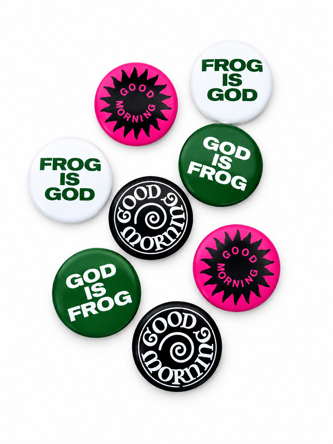 Good Morning Pin Badge Set