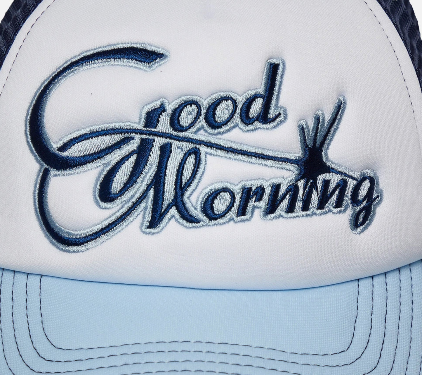 Sparkle Trucker Cap - White/Blue