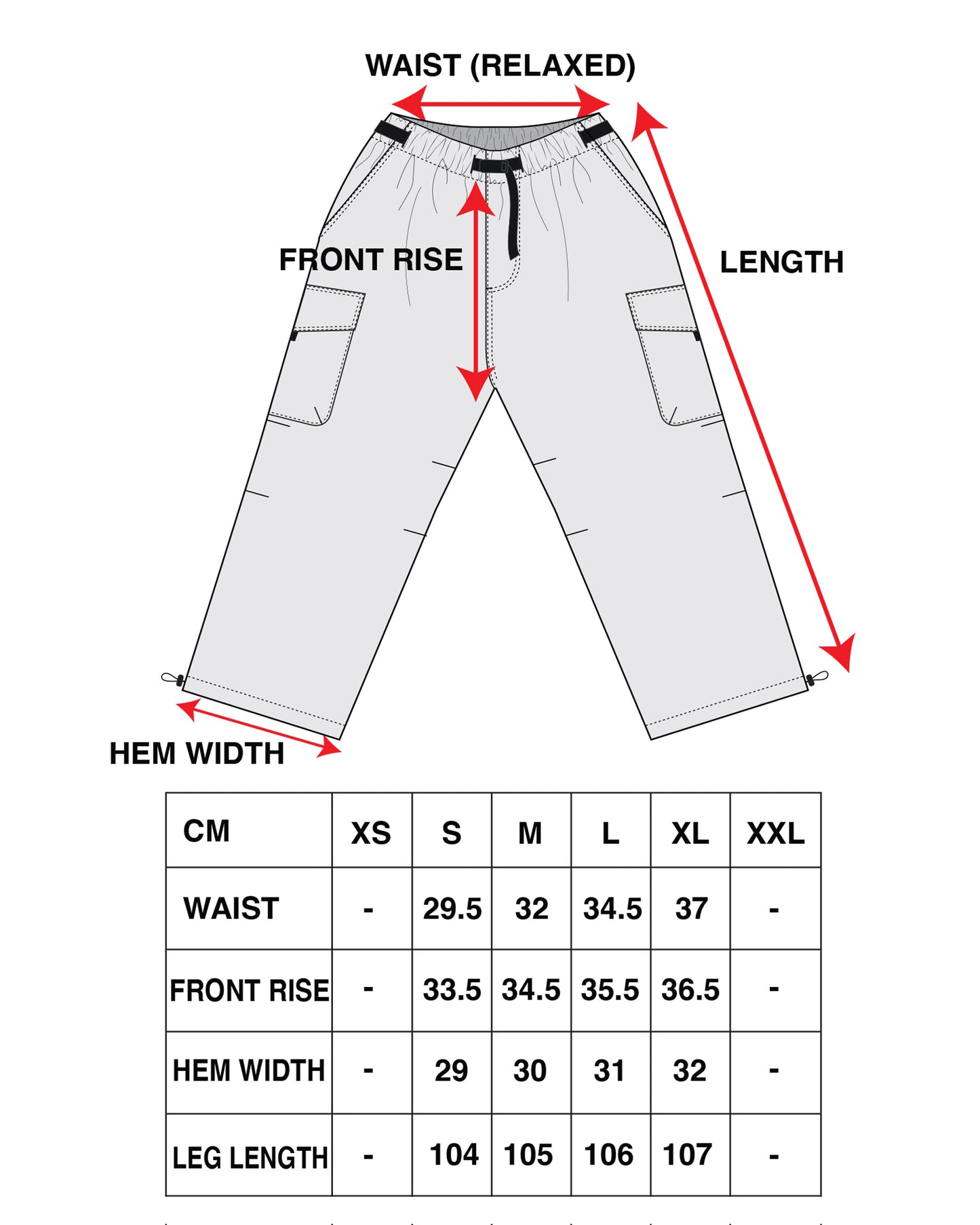 Wide Leg Ripstop Cargo Pant - Black
