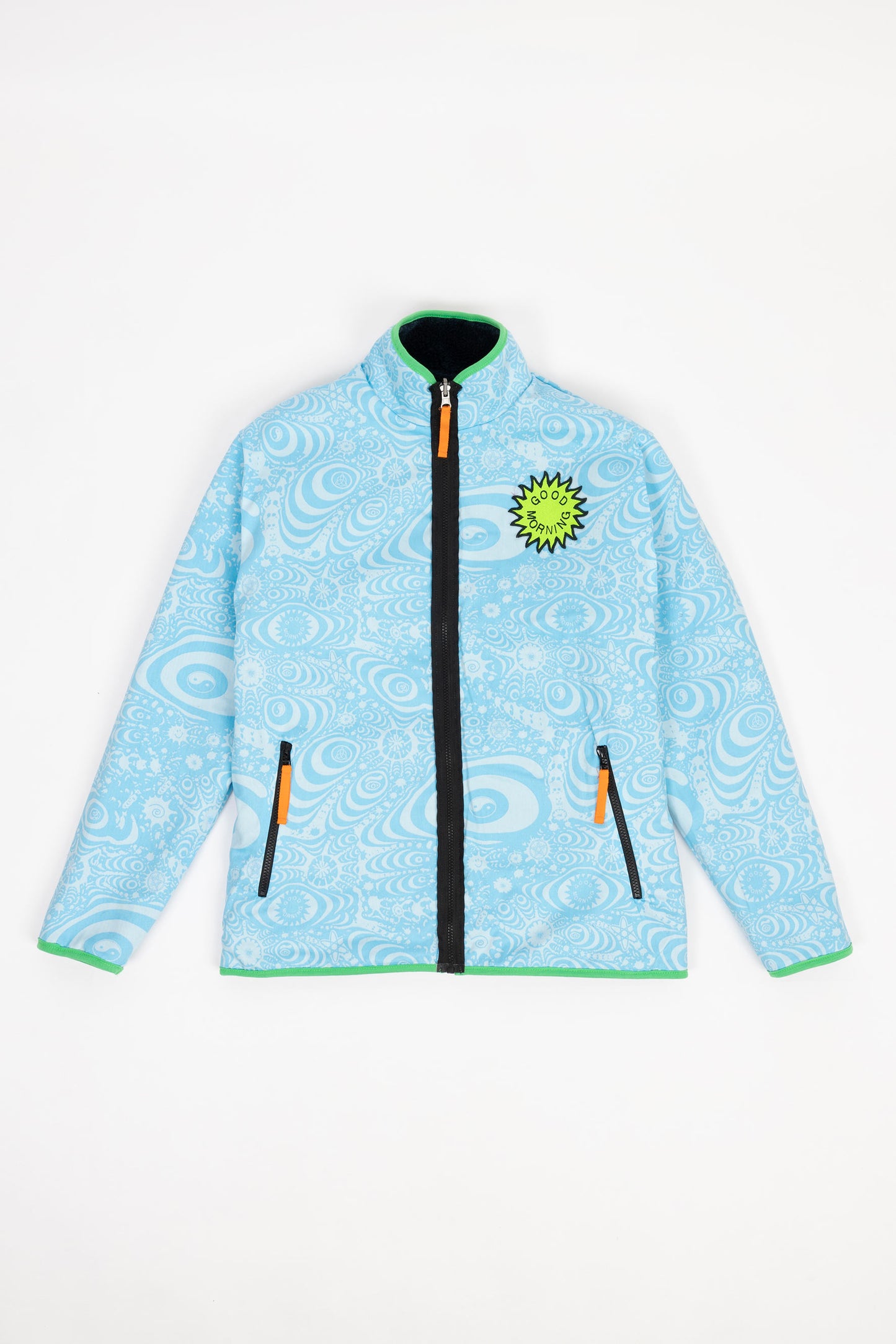 GMT Reversible Polar Fleece Zip Thru Jacket – Abyss / Knowhere Blue
