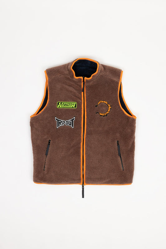 Reversible Polar Fleece Zip Thru Vest – Abyss / Bonatura