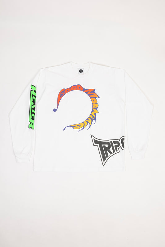 Trip Out LS Tee – White