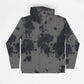 E Ruscha V Swirl Fleece Pullover Hood – Smoke Tie Dye