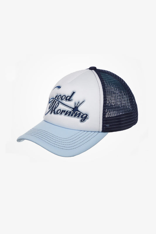 Sparkle Trucker Cap - White/Blue
