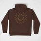 Sun Logo Fleece Pullover Hood – Chocolate