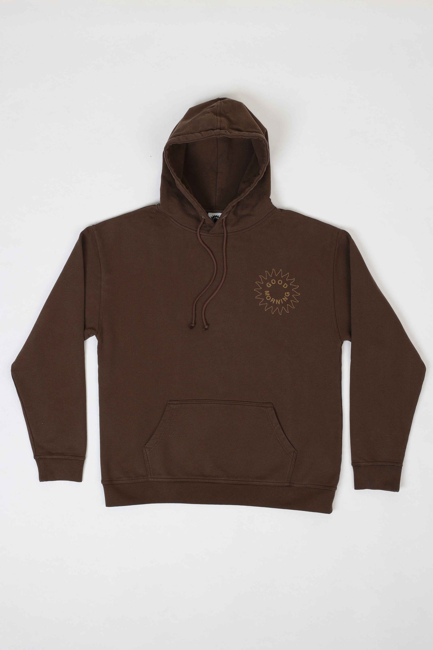 Sun Logo Fleece Pullover Hood – Chocolate