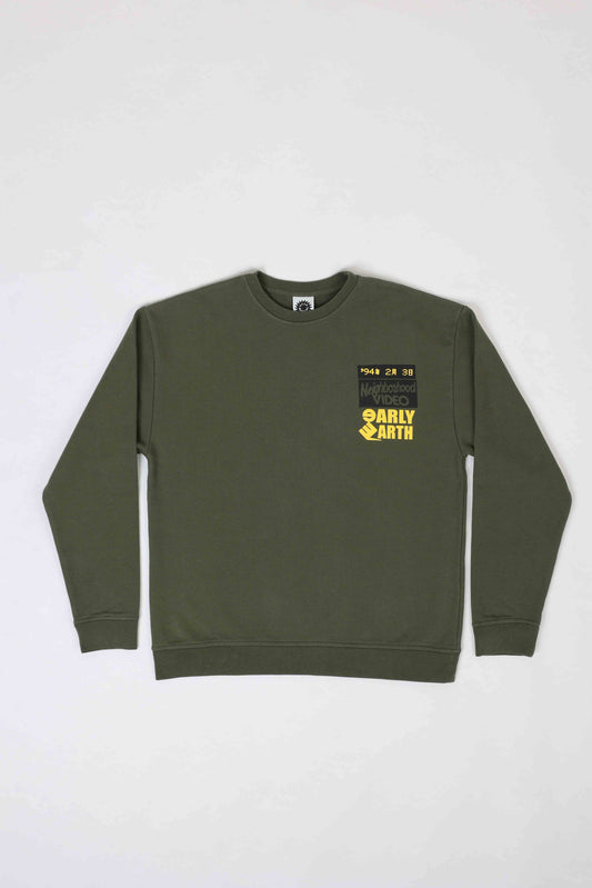 Early Earth Fleece Crewneck Sweater - Moss