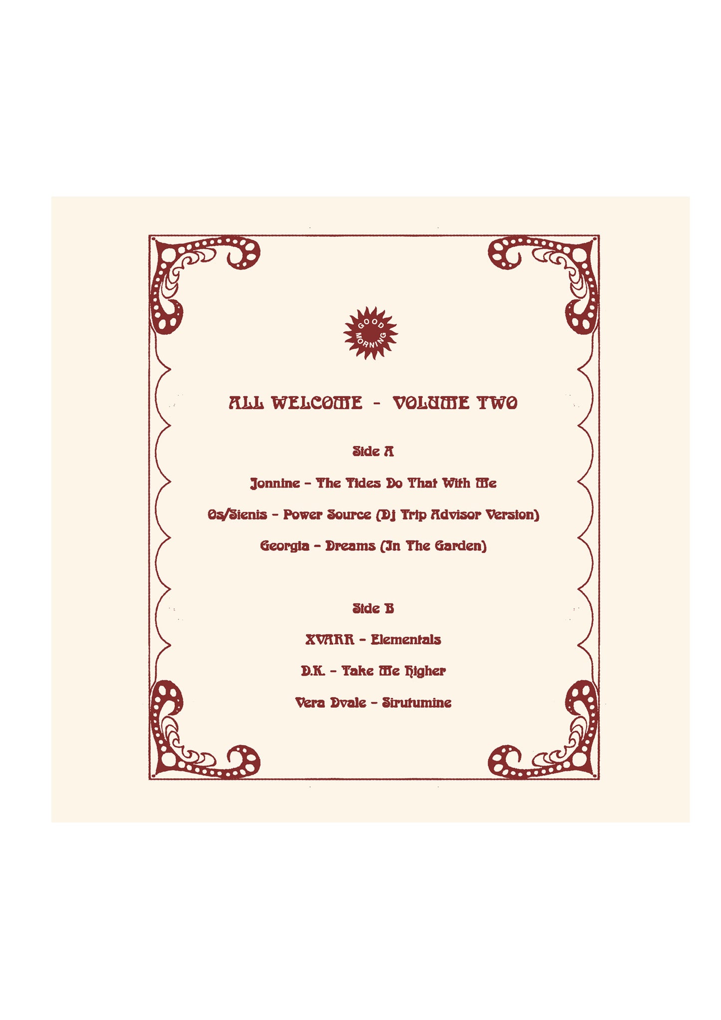 GMV07 VARIOUS ARTISTS - ALL WELCOME VOLUME TWO LP